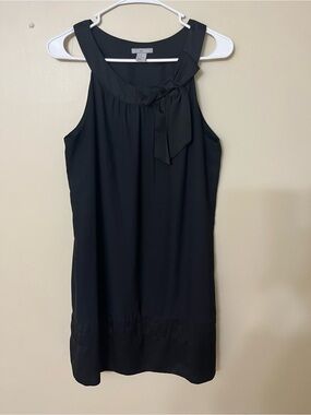 H&M Black Sleeveless Shift Dress with Neck Bow